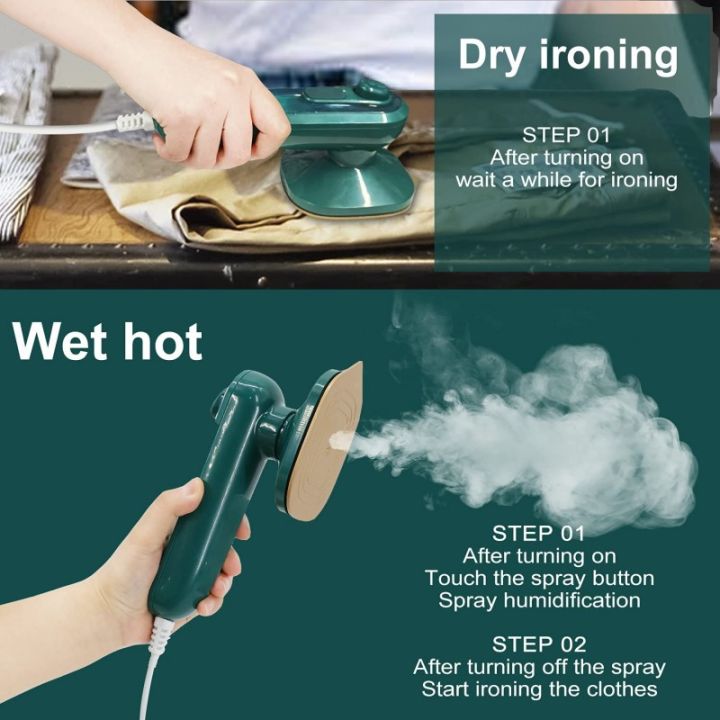 Gharsazz Portable 2-in-1 Handheld Garment Steamer & Dry Iron - Wet & Dry Ironing