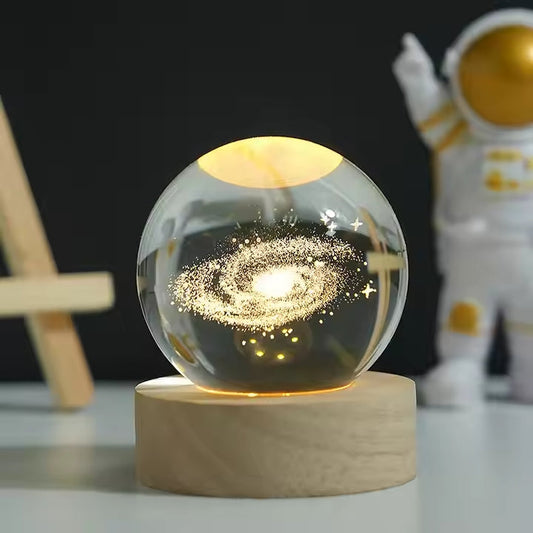 3D Crystal Ball Lamp - LED Night Light for Home & Gift